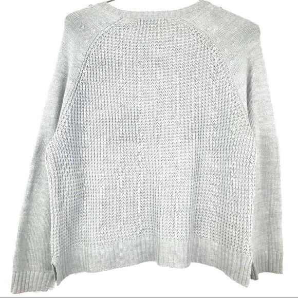 89th & Madison Gray Knit Jeweled Crew Neck Sweater - Picture 10 of 11